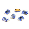 Swarovski Crystal Foiled Point Back Tin Table Cut (TTC) Fancy Stone - Cushion Octagon 06x4MM LIGHT SAPPHIRE