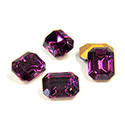 Swarovski Crystal Foiled Point Back Tin Table Cut (TTC) Fancy Stone - Cushion Octagon 08x6MM AMETHYST