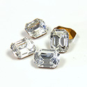Swarovski Crystal Foiled Point Back Tin Table Cut (TTC) Fancy Stone - Cushion Octagon 08x6MM CRYSTAL