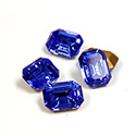 Swarovski Crystal Foiled Point Back Tin Table Cut (TTC) Fancy Stone - Cushion Octagon 08x6MM SAPPHIRE