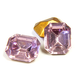 Swarovski Crystal Foiled Point Back Tin Table Cut (TTC) Fancy Stone - Cushion Octagon 12x10MM LIGHT AMETHYST