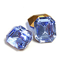 Swarovski Crystal Foiled Point Back Tin Table Cut (TTC) Fancy Stone - Cushion Octagon 12x10MM LIGHT SAPPHIRE