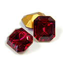 Swarovski Crystal Foiled Point Back Tin Table Cut (TTC) Fancy Stone - Cushion Octagon 12x10MM SIAM RUBY