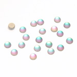 Glass Medium Dome Foiled Cabochon - Coated Round 04MM MATTE VITRAIL LT