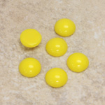 Glass Medium Dome Cabochon - Round 09MM YELLOW