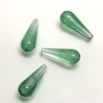 Plastic  Bead - Mixed Color Smooth Pear 20x8MM LIGHT GREEN SILK