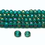 Preciosa Czech Glass Seed Bead - Round 11/0 EMERALD AB 51710