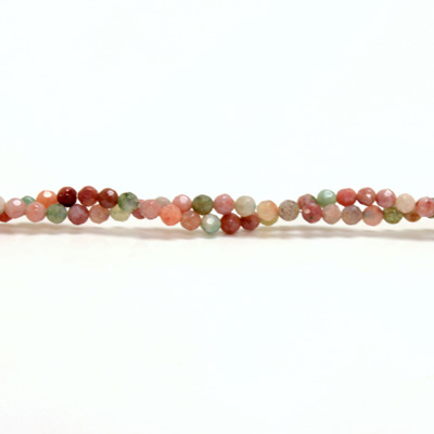 Gemstone Bead - Faceted Round 03MM FANCY JASPER
