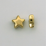 Metalized Plastic Smooth Bead - Star 11MM GOLD