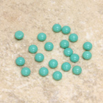 Glass Medium Dome Cabochon - Round 04MM TURQUOISE