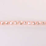 Czech Glass Pearl Faceted Fire Polish Bead - Round 03MM LT ROSE 70424