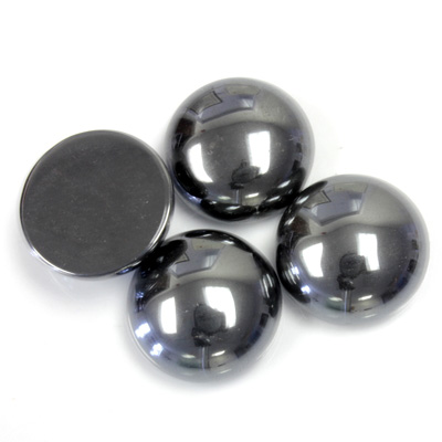 Gemstone Cabochon - Round 15MM HEMATITE