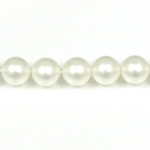 Czech Glass Pearl Bead - Round 06MM MATTE WHITE 75400
