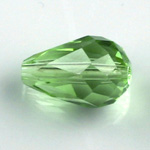 Chinese Cut Crystal Bead - Pear 12x8MM MINT GREEN