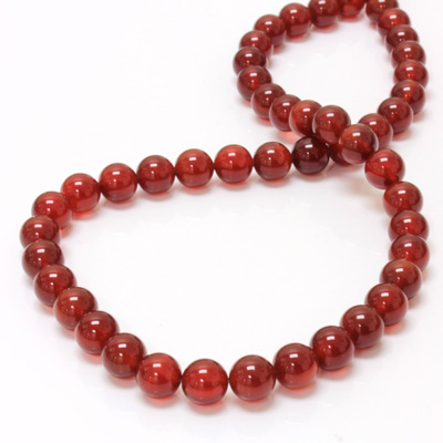 Gemstone Bead - Smooth Round 1.2MM Diameter Hole 08MM CORNELIAN