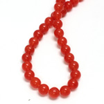 Gemstone Bead - Smooth Round 08MM Dyed QUARTZ Col. 44 RED