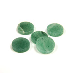 Gemstone Flat Back Flat Top Straight Side Stone - Round 09MM AVENTURINE-GREEN