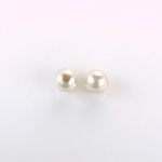 Czech Glass Pearl 1-Hole Ball - 06MM WHITE 70401