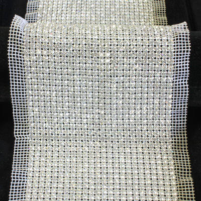 Rhinestone Banding with MC Chaton 24 Row - Round 19SS CRYSTAL-WHITE-SILVER
