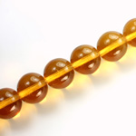 Czech Pressed Glass Bead - Smooth Round 12MM TOPAZ