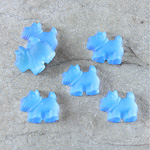 Preciosa Glass Flat Back Fancy Stone - Scotty Dog 09x7MM Matte BERMUDA BLUE Foiled
