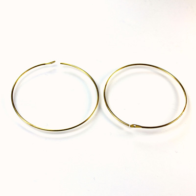 Brass Earwire Hoop 1.30 inch RAW BRASS