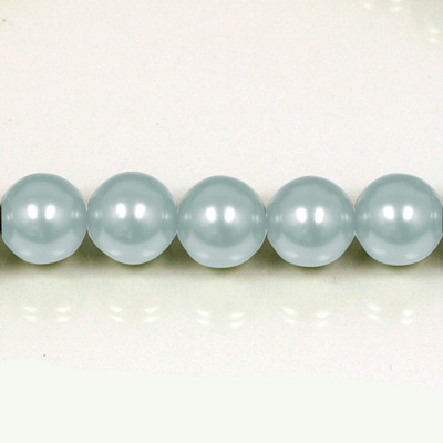 Czech Glass Pearl Bead - Round 06MM LT BLUE 70462