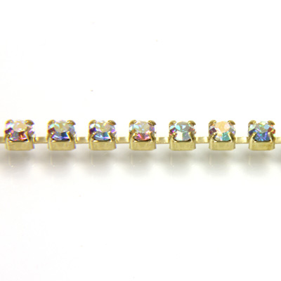 Preciosa Crystal Rhinestone Cup Chain - PP14 (SS6.5)  CRYSTAL AB-RAW