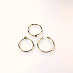 Brass Earwire Hoop Add-A- Bead 0.75 inch Raw Brass