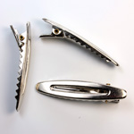 Metal Alligator Clip with Open Frame - Oval 48MM NIckel Plated Steel