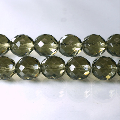 Czech Glass Fire Polish Bead - Round 10MM BLACK DIAMOND