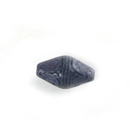 Plastic Engraved Bead - Fancy Bicone 19x11MM INDOCHINE NAVY
