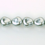 Czech Glass Pearl Bead - Potato 16x14MM LT GREY 70483