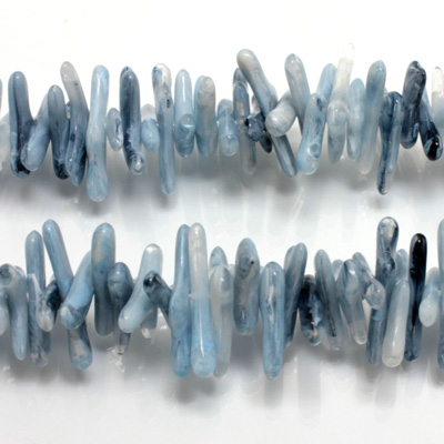 Plastic  Bead - Mixed Color Irregular Branch Coral BLUE CORAL