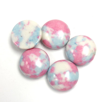 Synthetic Cabochon - Round 13MM Matrix SX06 PINK-BLUE-WHITE