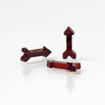 German Glass Flat Back Foiled Mirror - Arrow 10x4 GARNET
