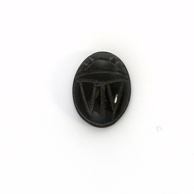 Gemstone Flat Back Carved Scarab 16x12MM BLACK ONYX