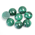 Gemstone Cabochon - Round 10MM MALACHITE