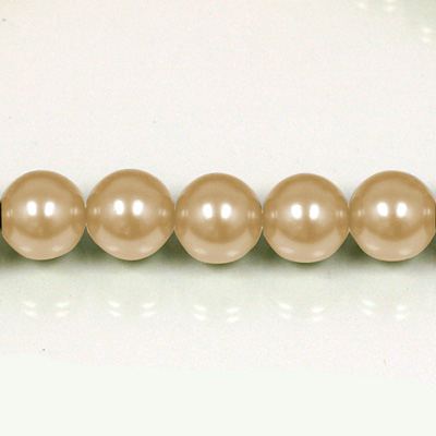 Czech Glass Pearl Bead - Round 03MM LT BROWN 70418
