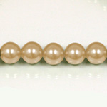 Czech Glass Pearl Bead - Round 05MM LT BROWN 70418