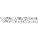 Rhinestone Banding with MAXIMA Chaton 1 Row - Round 19SS CRYSTAL-SILVER