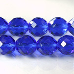 Czech Glass Fire Polish Bead - Round 14MM SAPPHIRE