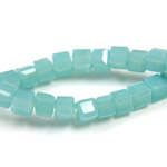 Chinese Cut Crystal Bead 30 Facet - Cube 02x2MM TURQUOISE