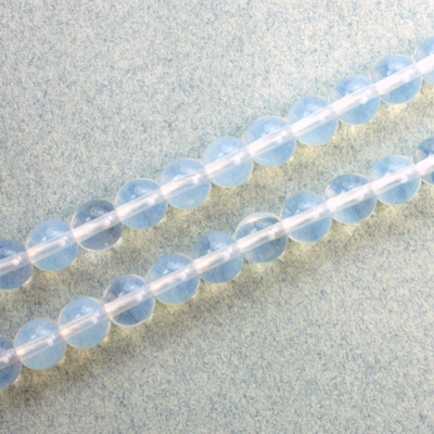 Czech Pressed Glass Bead - Smooth Round 06MM WHITE OPAL
