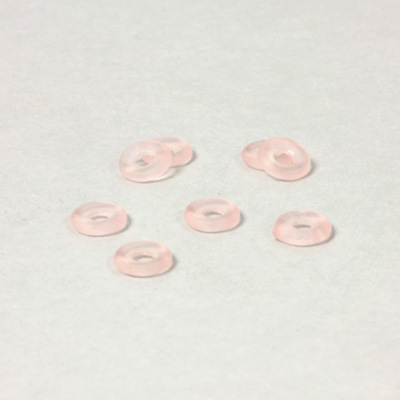 Czech Pressed Glass Ring - 06MM MATTE ROSALINE