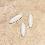 Glass Medium Dome Opaque Cabochon - Oval 16x5MM CHALKWHITE