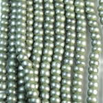 Preciosa Czech Glass Seed Bead - Round 06/0 TERRA COATED JET PEARL 28986