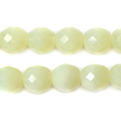 Czech Glass Fire Polish Bead - Round 12MM OPAL YELLOW
