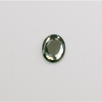 Glass Flat Back Rose Cut Faceted Foiled Stone - Oval 10x8MM BLACK DIAMOND