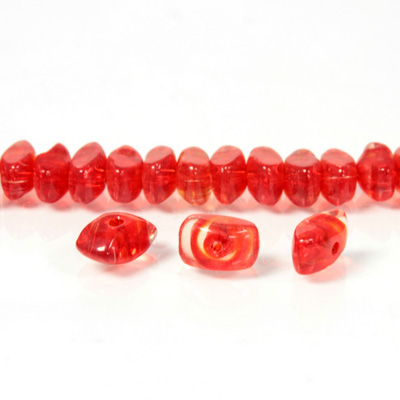 Glass Bead TablePolished - Nugget 04x8MM RUBY